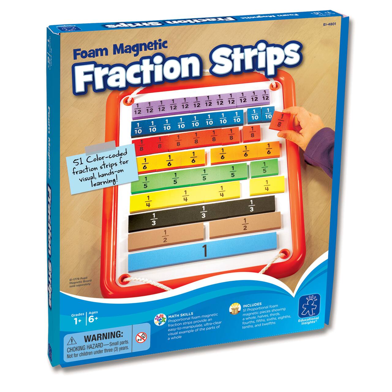 Educational Insights&#xAE; Foam Magnetic Fraction Strips